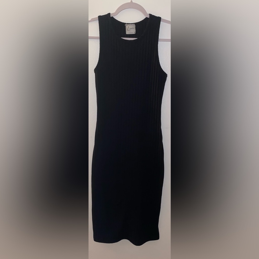 Black Ribbed Dress